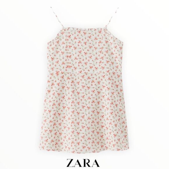 ZARA Kids | Cream | FLORAL LINEN ROMPER - Picture 2 of 8